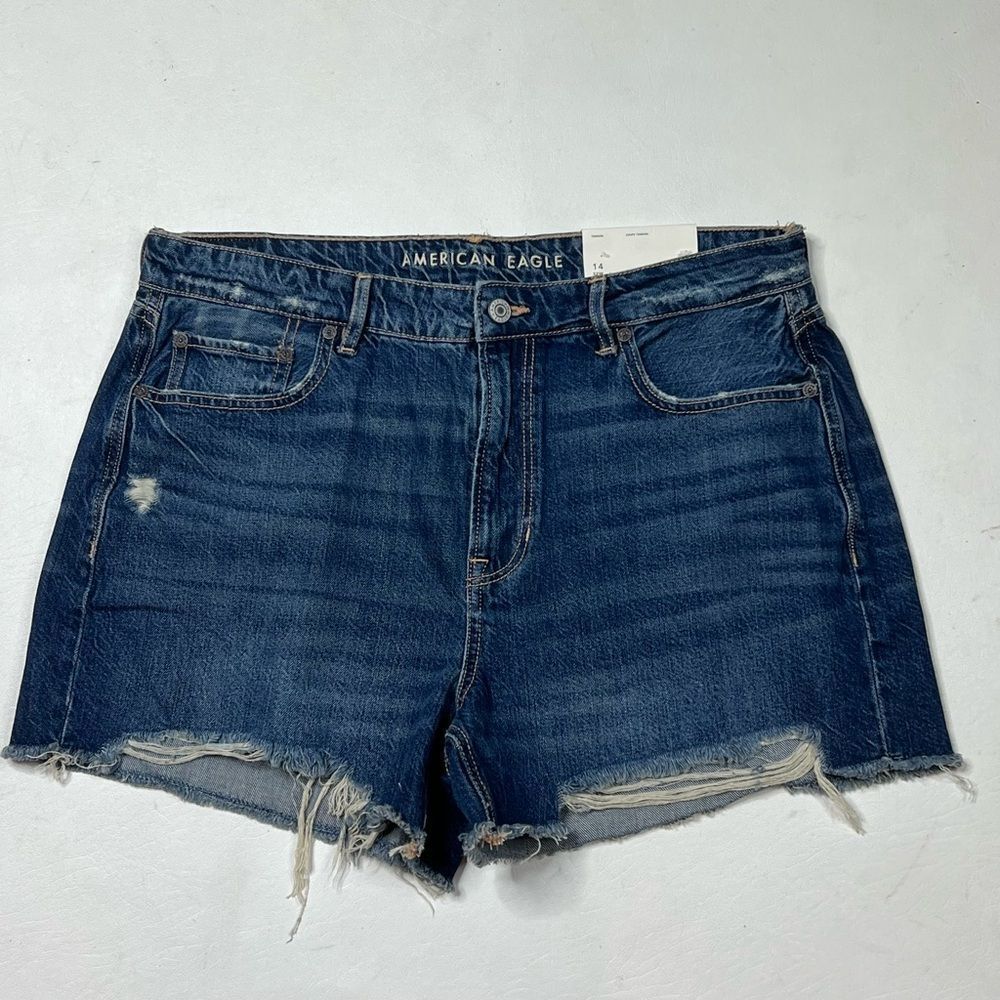 NWT American Eagle Outfitters Tomgirl Dark Blue Jean Shorts